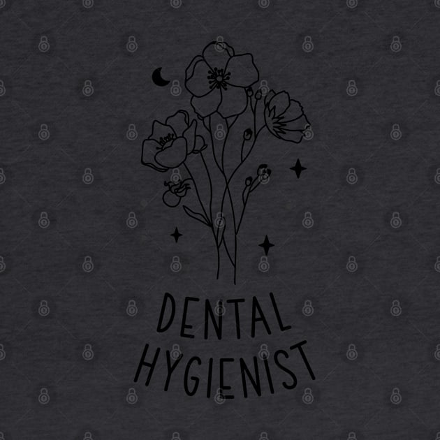 Dental Hygienist - boho botanical wild flower by best-vibes-only